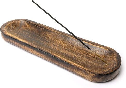 Bless-International Traditional-Handmade-Tray-Burner Wooden-Trat-Incense-Stick-Holder Ash-Catcher-Stand for-Aromatherapy-Meditation-Yoga (Celebration, 11x4x1.22 Inches) in Kuwait