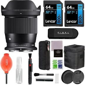 Sigma 16mm f/1.4 DC DN Contemporary Lens for Nikon Z Mount with Advanced Accessory & Travel Bundle | 402973 | Sigma 16mm f/1.4 Nikon Z Lens in Kuwait