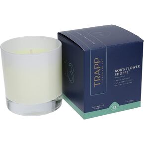 Trapp - No. 13 Bob's Flower Shoppe - 7 oz. Signature Candle - Aromatic Home Fragrance with Floral Scent of Fresh Florals, Cut Green Stems, & Watery Accords Notes - Petrolatum Wax