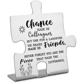 Thank you Appreciation gifts for Mentor Teacher Nurse, Going Away Gift Retirement Gift for Coworker Boss, Never forget you are the Piece that Made the Difference, Funny Office Desk Decor