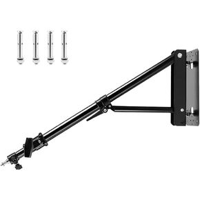 Xibeys Ring Light Wall Mount، الحد الأقصى للطول 51 بوصة / 130 سم ذراع ذراع الرافعة على الحائط مع قاعدة مثلثة للتصوير الفوتوغرافي في استوديو الفيديو فلاش ستروب، ضوء حلقة، عاكس مظلة، صندوق ناعم in Kuwait