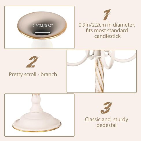 قطعتان من حاملات الشموع الأرضية الطويلة باللون الذهبي بطول 5 أذرع، شمعدان معدني عتيق لحفلات الزفاف وديكور الممر المركزي، بطول 24.8 سم in Kuwait