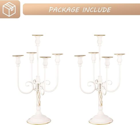 قطعتان من حاملات الشموع الأرضية الطويلة باللون الذهبي بطول 5 أذرع، شمعدان معدني عتيق لحفلات الزفاف وديكور الممر المركزي، بطول 24.8 سم in Kuwait