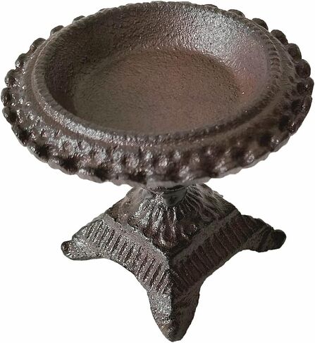 حامل شموع من الحديد الزهر عالي التحمل، حوامل شموع قديمة، حامل شموع معدني مصنوع يدويًا للعشاء، حديقة المنزل، ديكور سطح الطاولة (B) in Kuwait