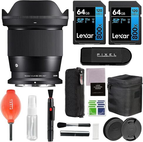 Sigma 16mm f/1.4 DC DN Contemporary Lens for Nikon Z Mount with Advanced Accessory & Travel Bundle | 402973 | Sigma 16mm f/1.4 Nikon Z Lens in Kuwait