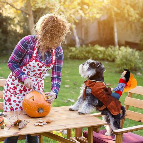 2 Pieces Cowboy Rider Dog Costume Knight Style Doll Hat and Money Bag Funny Saddle Pet Costume for Halloween Day Pet Carrying Costume Role Play Dog Halloween Party Cosplay Apparel (S) in Saudi Arabia