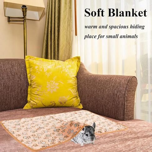 Grddaef 30X20 Inch Guinea Pig Fleece Blanket, 4Pcs Small Animal Washable & Plush Flannel Sleeping Mats Pad Rabbit Bedding Cage Liners for Hamster Guinea Pig Bunny Chinchilla Hedgehog Ferret in Saudi Arabia