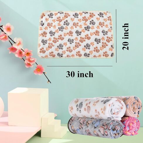 Grddaef 30X20 Inch Guinea Pig Fleece Blanket, 4Pcs Small Animal Washable & Plush Flannel Sleeping Mats Pad Rabbit Bedding Cage Liners for Hamster Guinea Pig Bunny Chinchilla Hedgehog Ferret in Saudi Arabia