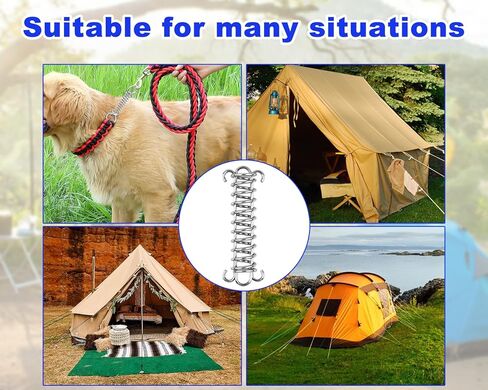 YCConcept Camping Tent Accessories 6 Pieces Tension Spring Tent Rope Fixed Buckle Tensioner in Saudi Arabia