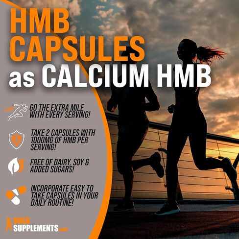 BULKSUPPLEMENTS.COM HMB Capsules - as Calcium HMB, Beta-Hydroxy Beta-Methylbutyrate, HMB Supplement, Gluten Free - 1000mg HMB, 2 Capsules per Serving, 300 Capsules (Pack of 1) in Saudi Arabia
