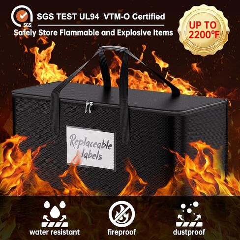 Foldable Large Storage Toy Box Chest for Boys Girls,Fireproof Toy Storage Organizer with Lid,Sturdy Storage totes for Stuffed and Motorized Toys-Closet, Nursery, Playroom,28.7"x14.2"x13.9",Black in Kuwait