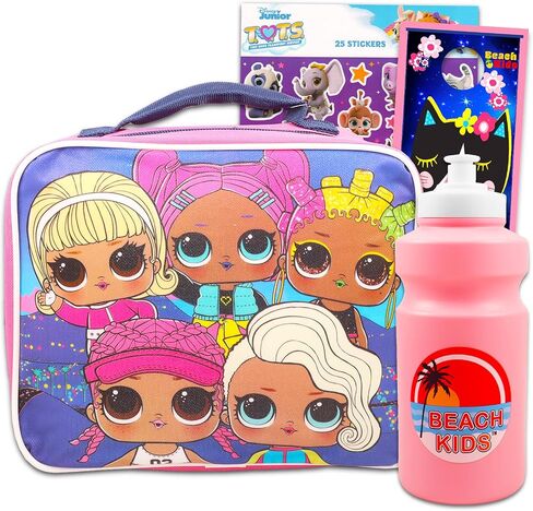 LOL Surprise Lunch Box for Girls Set - LOL Surprise Lunch Box, Water Bottle, Stickers, More | LOL Dolls Lunch Bag in Saudi Arabia