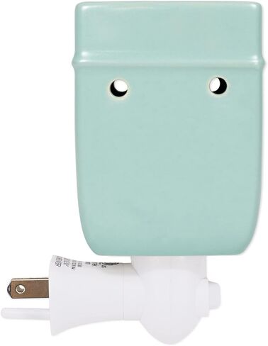 Serenity Prayer Teal White Floral Design Stoneware Electric Plug-in Outlet Wax and Oil Warmer in Saudi Arabia