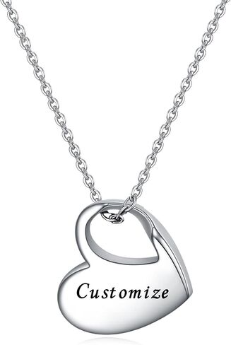 YOTHIWAD Heart Urn Necklace for Ashes Cremation Jewelry Forever in My Heart Engraved Stainless Steel Keepsake Waterproof Memorial Pendant for loved One with Filling Kit in Saudi Arabia