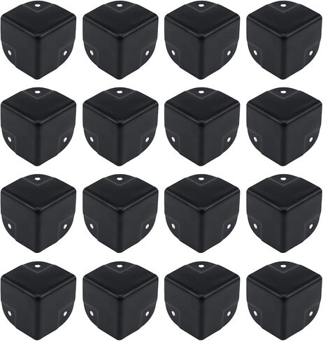 16 قطعة من واقي الزوايا المعدنية السوداء من Antrader، واقي حافة صندوق 1.57 بوصة، واقي زوايا سماعات الخزانات المعدنية (40 × 40 × 40 مم) in Kuwait