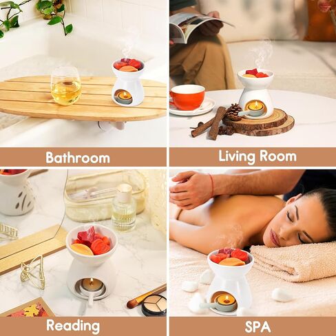 tuitessine سقوط الشمع المعطر يذوب أوراق الخريف اليقطين الشمع على شكل يذوب 4 أوقية شمع الصويا الطبيعي يذوب شراب القيقب اليقطين الفانيليا والقرفة للمنزل هدايا العيد العطر in Kuwait