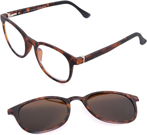 VITENZI Progressive Reading Glasses for Women Men Blue Light Blocking Lenses - Includes Magnetic Sunglasses Clip On Naples in Saudi Arabia
