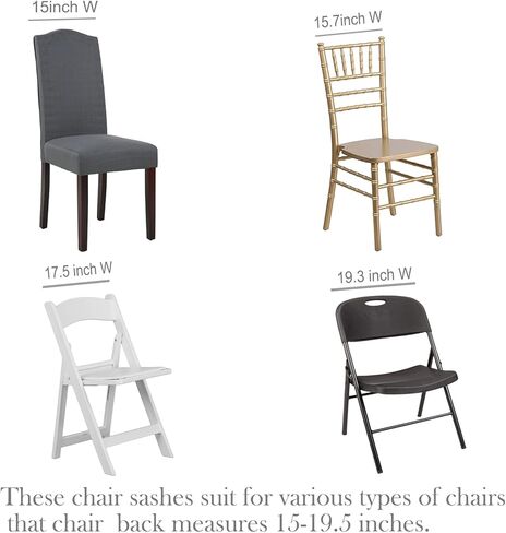 مجموعة الجمال الأبدية مكونة من 25 رباط كرسي ترتر منحني فضي لأغطية كرسي حفلات الزفاف in Kuwait