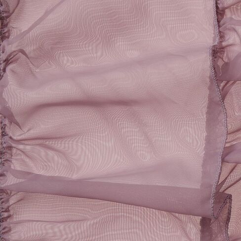 مجموعة Sweet Home مكونة من قطعتين من ستائر شلال مكشكشة رأسية شفافة من الفوال الشلال، 160 سم × 127 سم، عنابي in Kuwait