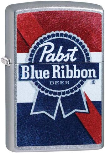 Zippo Lighter: Pabst Blue Ribbon Beer Logo - Street Chrome 81188 in Saudi Arabia