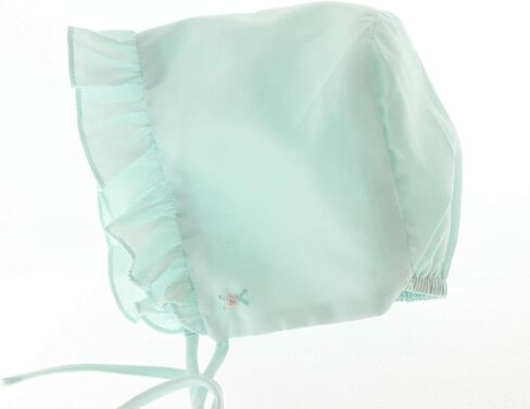 Girls Mint Green Smocked Dress Bonnet Set Bishop Day Gown in Saudi Arabia
