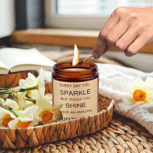 Birthday Gifts for Women Sister, Funny Birthday Gifts, Unique Scented Candles Present for Best Friend Men Mom Wife Girlfriend Her Him, Happy Birthday Gift Idea for 21st 30th 40th 50th, 9OZ in Kuwait