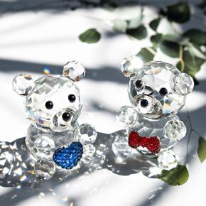 H&D HYALINE & DORA Crystal Glass Figurines Reflective Sea Shell with an Artificial Pearl for Home Decor Wedding Gift