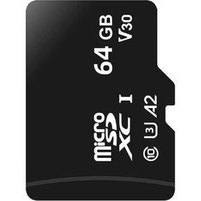 بطاقة ذاكرة microSDXC UHS-I سعة 64 جيجابايت - سرعة قراءة تصل إلى 80 ميجابايت/ثانية، Full HD و4K UHD، UHS-I، مساحة تخزين موسعة للهواتف الذكية والكاميرا والكمبيوتر المحمول in Kuwait
