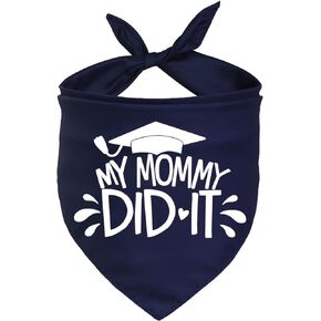 Dog Graduation Bandana, Graduation Dog Bandana Graduation Gift for Small Medium Large Dogs Pets (Black, My Mommy Did It)