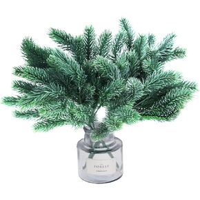 فروع إبرة الصنوبر الاصطناعية من Tinsow، 4 قطع من أوراق الصنوبر الصناعي أغصان إبرة سيقان فروع الأرز المزيفة الخضراء لديكور المزرعة في عطلة عيد الميلاد والشتاء (أخضر، 4) in Kuwait