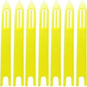 30 Pcs Knitting Tool Fishing Line Equipment Repair Netting Needle Shuttles Sewing Accessories (Yellow, 0.7x11cm)