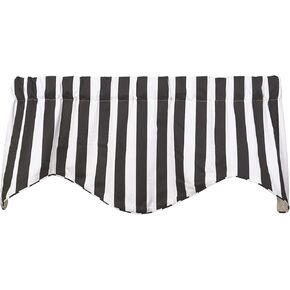 Decorative Things Window Treatments Valance Curtains Kitchen Window Valances or Valances for Living Room Curtains Short Swag Valence Striped Black and White Curtains Rod Pocket 53 Inches x 18 Inches in Kuwait