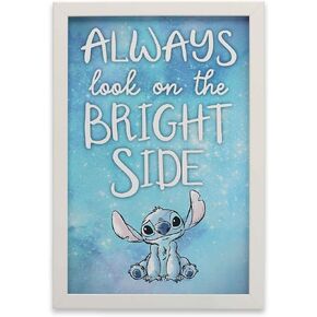 Open Road Brands Disney Lilo and Stitch Love You More Framed Wood Wall Decor - Adorable Stitch Wall Art for Kids' Bedroom or Movie Room in Kuwait