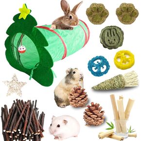 Grddaef Rabbit Toys, Bunny Hideout Tunnel and Tubes Guinea Pig Chew Toys for Hamster Chinchilla Ferret Rat in Kuwait