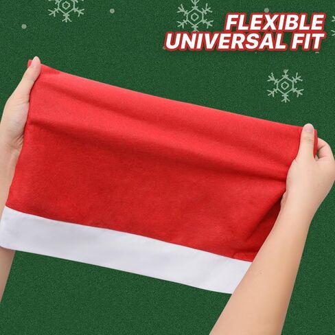 MoNiBloom 2-Pieces Christmas Chair Cover, Red Non-Woven Fabric Xmas Chair Back Covers, Christmas Decorations Chair Slipcovers for Indoor, Dining Restaurant Festival Holiday Home Decoration in Saudi Arabia