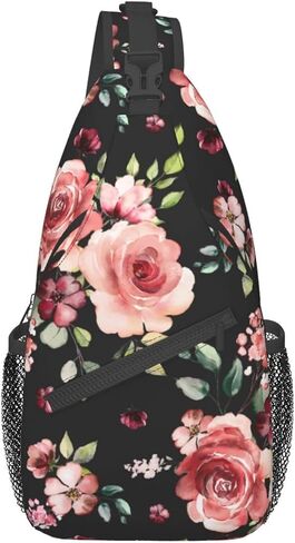 Pattern Printed Sling Bag for Women Men Crossbody Shoulder Backpack Chest Bags Gym Travel Hiking Casual Daypack in Saudi Arabia