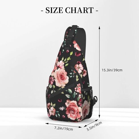Pattern Printed Sling Bag for Women Men Crossbody Shoulder Backpack Chest Bags Gym Travel Hiking Casual Daypack in Saudi Arabia