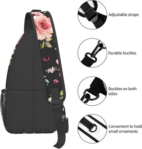 Pattern Printed Sling Bag for Women Men Crossbody Shoulder Backpack Chest Bags Gym Travel Hiking Casual Daypack in Saudi Arabia