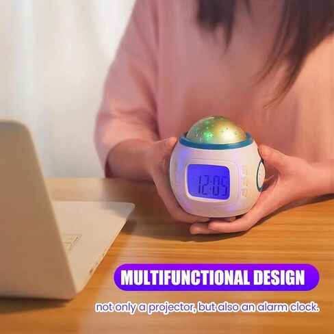 جهاز عرض LED على شكل نجمة، جهاز عرض ضوئي ليلي مرصع بالنجوم مع ساعة منبه LED، مصباح بروجيكتور يعمل بالبطارية مع موسيقى لغرفة النوم، المسرح المنزلي، فتاة صبي in Kuwait