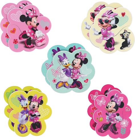 ملصقات ديزني ميني ماوس وديزي وفيجارو لاصقة غير قابلة للانزلاق لسلامة الاستحمام والاستحمام للأطفال، متعددة الألوان، 10 قطع in Kuwait