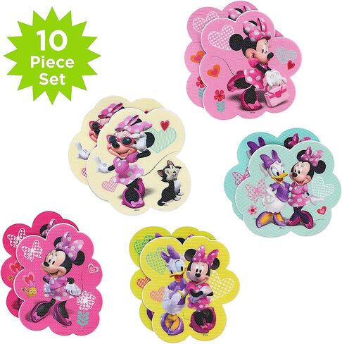 ملصقات ديزني ميني ماوس وديزي وفيجارو لاصقة غير قابلة للانزلاق لسلامة الاستحمام والاستحمام للأطفال، متعددة الألوان، 10 قطع in Kuwait