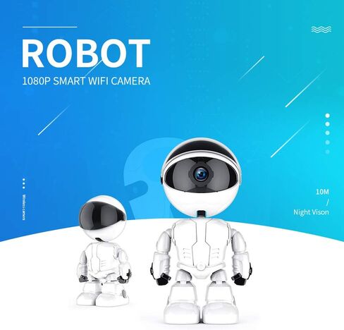 KuWFi سحابة أمن الوطن كاميرا IP روبوت ذكي تتبع السيارات كاميرا لاسلكية واي فاي مراقبة فيديو الطفل كاميرا مراقبة 1080P in Kuwait