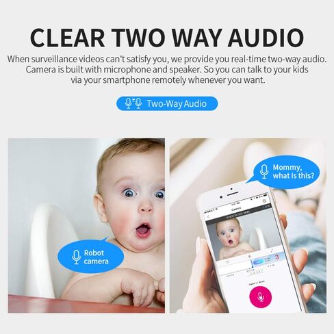 KuWFi سحابة أمن الوطن كاميرا IP روبوت ذكي تتبع السيارات كاميرا لاسلكية واي فاي مراقبة فيديو الطفل كاميرا مراقبة 1080P in Kuwait