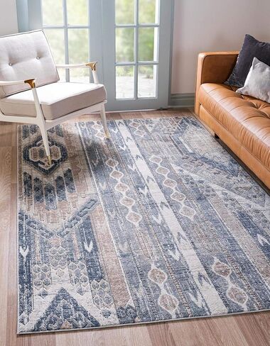 Rugs.com Oregon Collection Rug – 2' 2 x 3' Black and White Low-Pile Rug Perfect for Living Rooms, Large Dining Rooms, Open Floorplans in Saudi Arabia