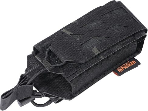 EXCELLENT ELITE SPANKER Tactical Universal Radio Holster Holder Molle Radio Pouch Adjustable for Duty Belt,Vest for Two Ways Walkie Talkie in Kuwait