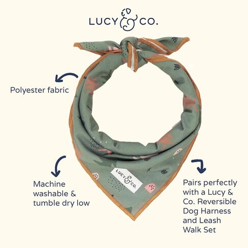 Lucy & Co. Cheery Cherries, Cute Reversible Dog Harness Walking Halter - Best Designer Pet Harnesses for XS - XL Dogs - Padded Adjustable Vest for Easy Walking (Medium) in Saudi Arabia