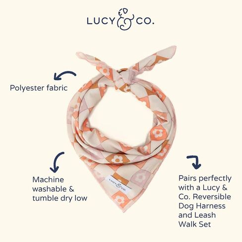 Lucy & Co. Cheery Cherries, Cute Reversible Dog Harness Walking Halter - Best Designer Pet Harnesses for XS - XL Dogs - Padded Adjustable Vest for Easy Walking (Medium) in Saudi Arabia