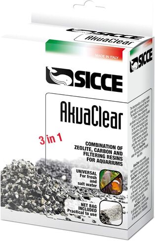 راتنج كومبو أكوا كلير من SICCE مع وسائط بديلة من الكربون والزيوليت، 1x1000 مل وسائط فلتر حوض السمك in Kuwait