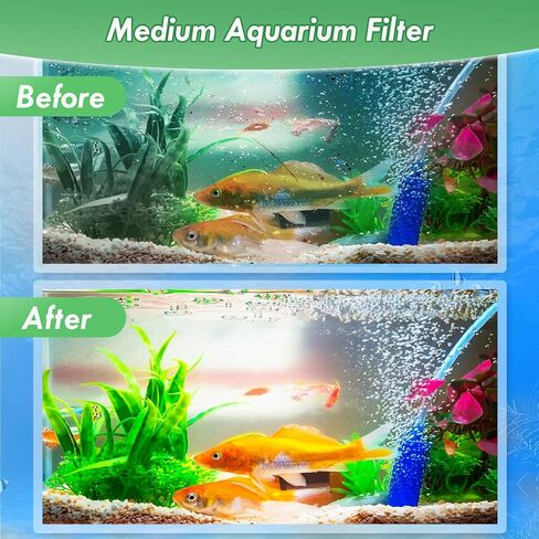 خرطوشة فلتر لحوض السمك متوسطة الحجم مكونة من 8 قطع من LeadCon متوافقة مع فلتر الطاقة الخارجي Tetra Whisper Bio-Bag 10i، IQ10، PF10، Fauna ReptoFilter 20 جالونًا من حوض السمك in Kuwait