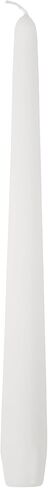 PAPSTAR White Taper Candles 10 inch Dripless 50 Count Bulk Pack | European Premium Quality Unscented, Smokeless Tall Tapered Dinner Candle Sticks - Made in Germany in Saudi Arabia
